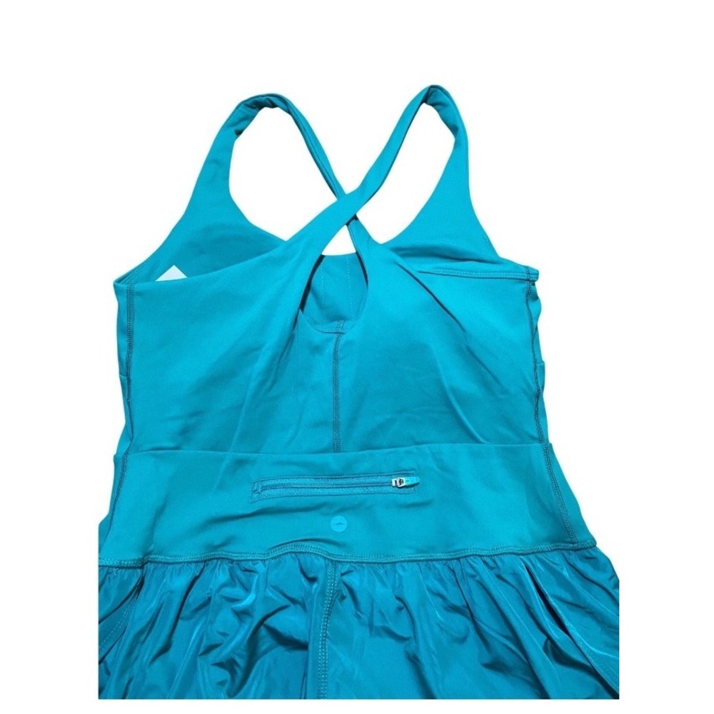 Avia Women Crossback Romper Spinaci Teal Blue Activewear XS 0-2 Rear Zip Pocket - Picture 4 of 5